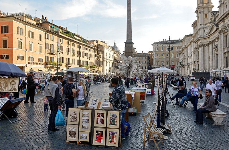 Bildermarkt auf der Piazza Navona
